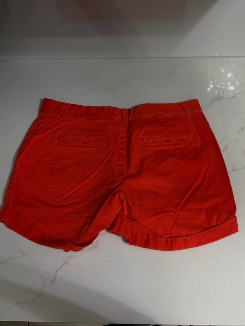 Banana Republic Red Women's Cuffed Bermuda Shorts